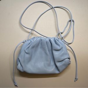 Bottega Veneta Blue Leather Mini shoulder bag The Pouch Bag women